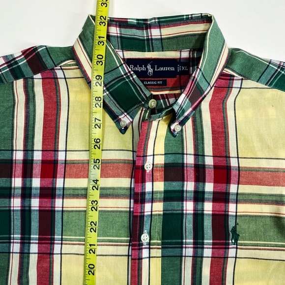 Yellow/Green * Polo Ralph Lauren Classic Fit SS Shirt - XL - Picture 3 of 5